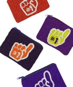 #1 Hand Seed Beaded Coin Purse | Game Day Bags