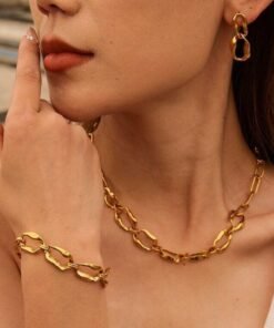Eternal Radiance: 18K Gold-Plated Set | Stainless Steel Jewelry Set