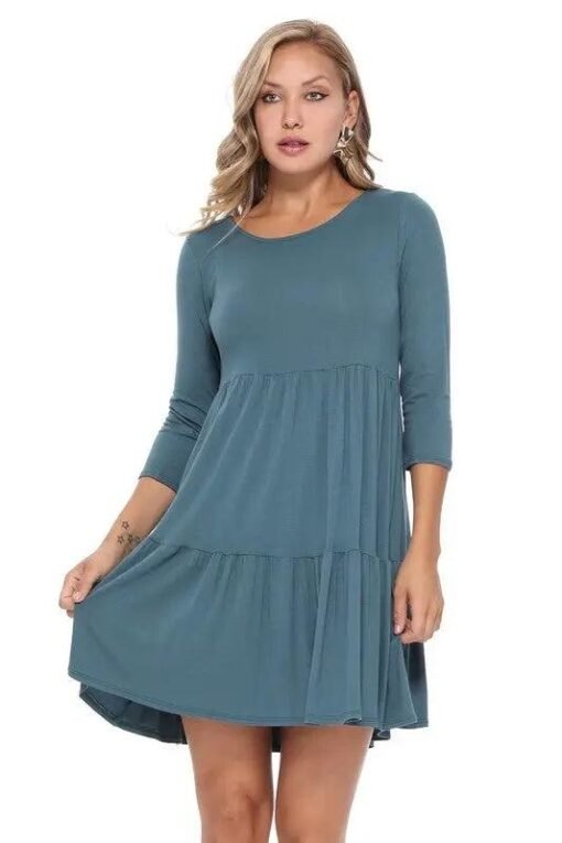 3/4 Sleeve Tiered Dress – Image 3