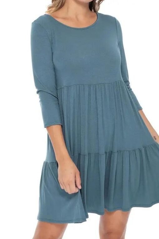 3/4 Sleeve Tiered Dress – Image 4