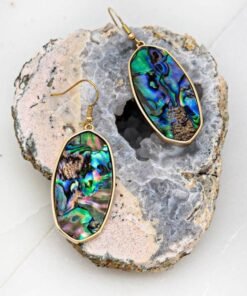 Abalone Shell Earrings - Teardrop Dangle Earrings