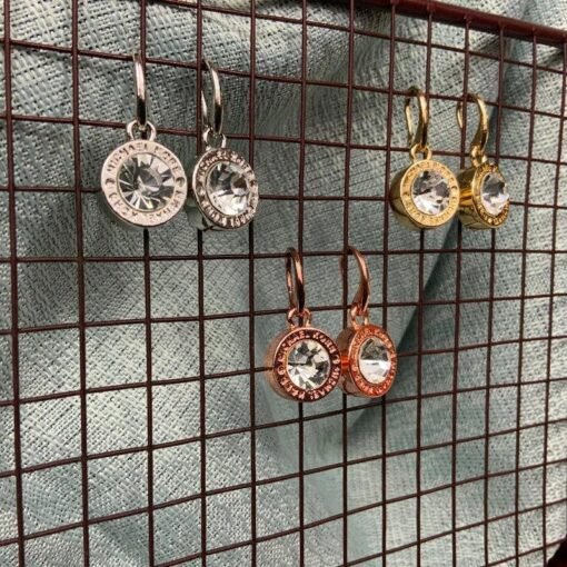 Detailed Earrings - Round Stone Earrings – Image 3