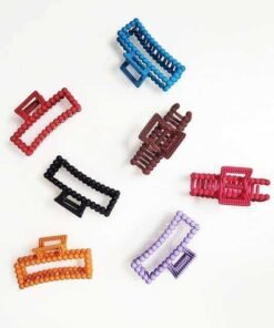 Acrylic Matte Bauble Hair Claw-Rectangle
