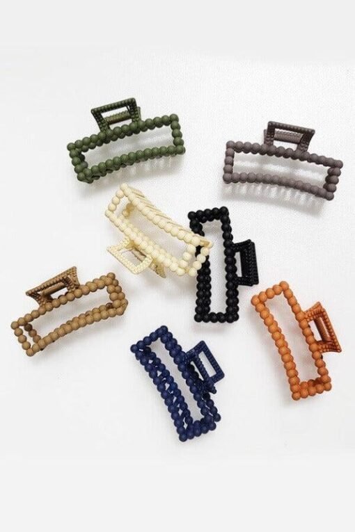 Acrylic Matte Bauble Hair Claw-Rectangle – Image 3