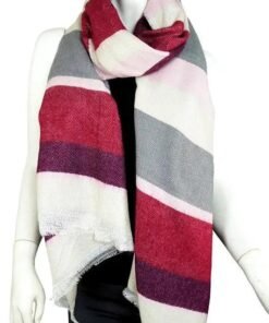 Addison Multicolor Striped Fringe Scarf Scarves
