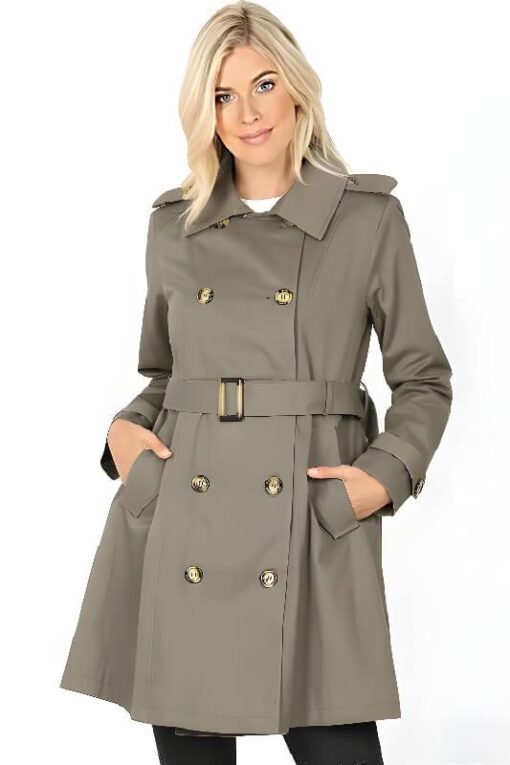 Women's Lightweight Double-Breasted Trench Coat – Image 5