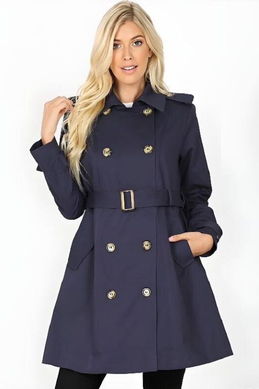Women's Lightweight Double-Breasted Trench Coat – Image 6