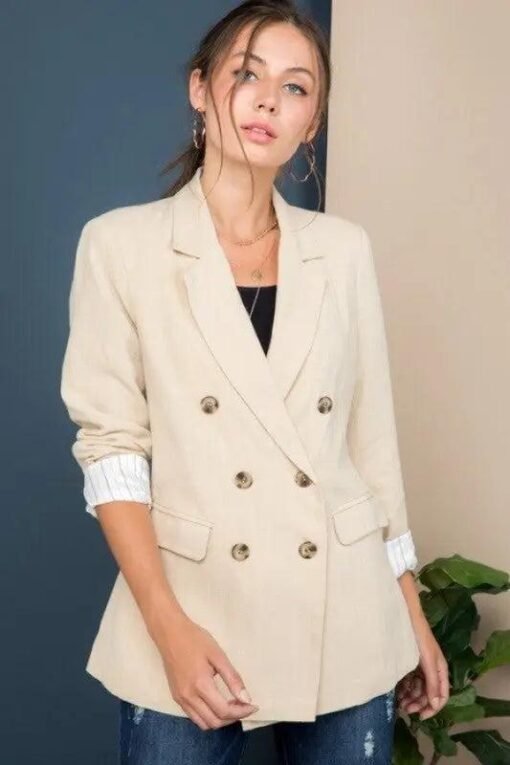 Blazer Jacket Women - Double Breasted Blazer Jacket – Image 5