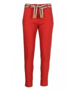 Ankle Skimmer Capri Pants with Belt