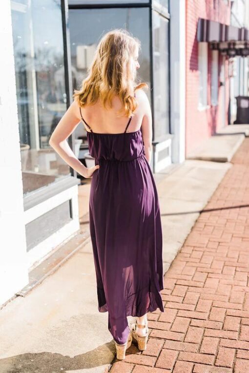 Asymmetrical Hem Dress - Ruffle Hem Dress – Image 3