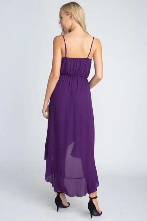 Asymmetrical Hem Dress - Ruffle Hem Dress – Image 6