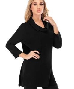 Aubrey Cowl-Neck Pullover Tunic Sweater