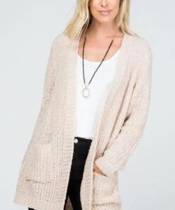 Audrie Loose Knit Classic Open Front Cardigan | Womens Cardigans