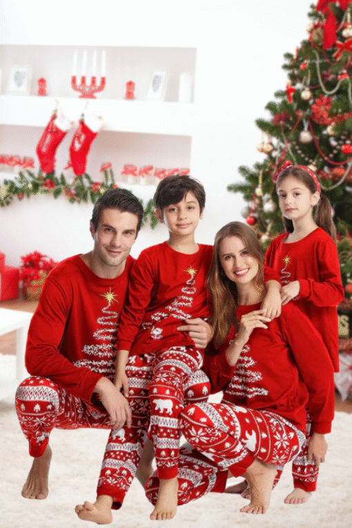 Baby Home for the Holidays Christmas Print Pajamas – Image 3