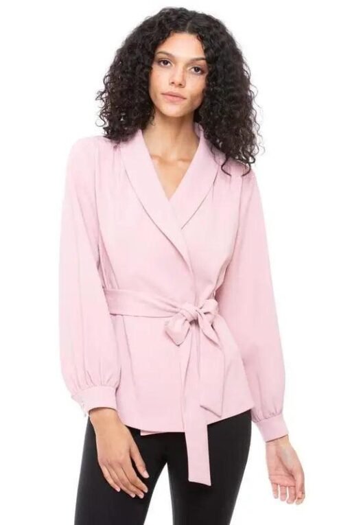 Crepe Blazer Jacket - Lightweight Blazer Jacket Women – Image 3