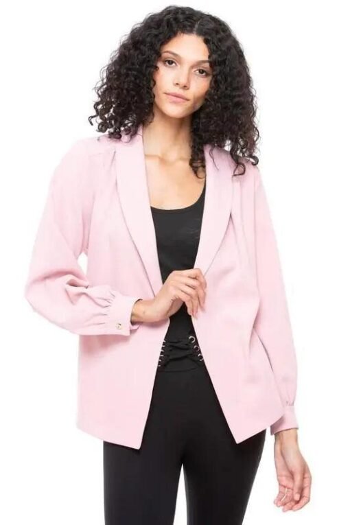 Crepe Blazer Jacket - Lightweight Blazer Jacket Women – Image 4