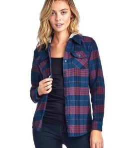 Flannel Plaid Shirt - Plaid Shirt with Hoodie
