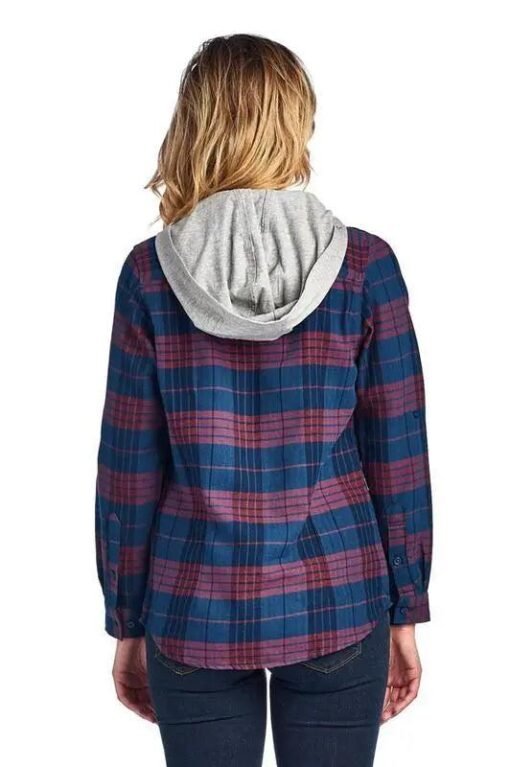 Flannel Plaid Shirt - Plaid Shirt with Hoodie – Image 5