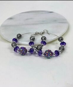 Beaded Acrylic Hoop Earrings | Gameday Accessories