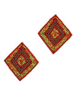 Beaded Geo Earrings