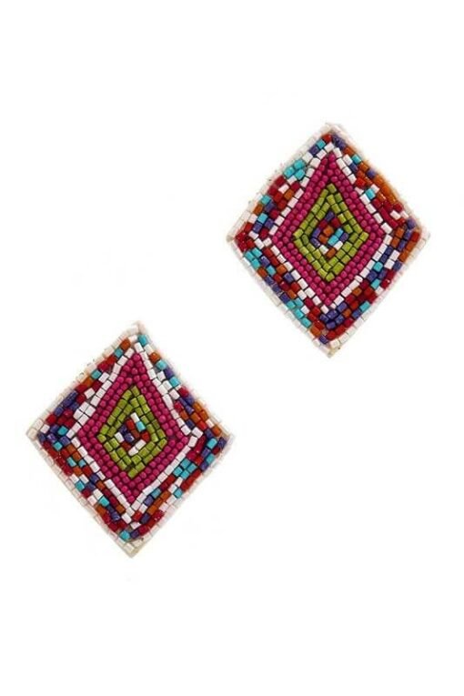 Beaded Geo Earrings – Image 3