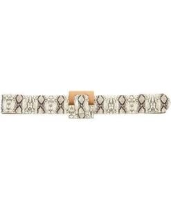 Beige Snake Skin Belt Belts