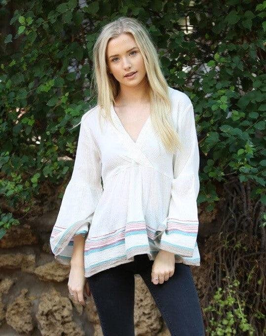 Bell Sleeve Crocheted Blouse – Image 3