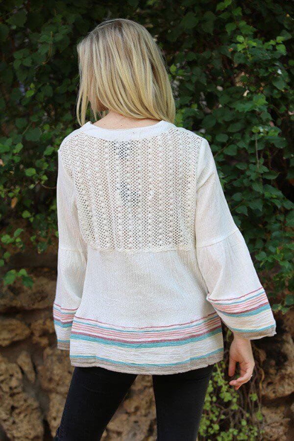 Bell Sleeve Crocheted Blouse – Image 5