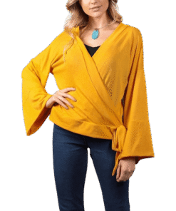 Bell-Sleeved V-Neck Wrap | Game Day Tops | Shirts | Women's Blouses