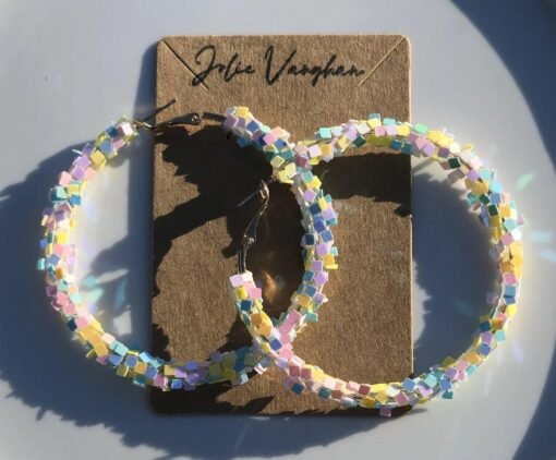 Better With Confetti Hoop Earrings
