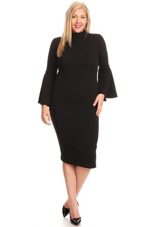 Black Midi Sheath Dress | Plus Size Dresses – Image 4