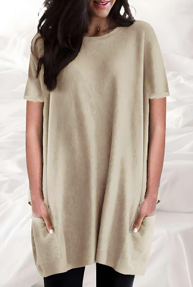 Casual Oversized T-Shirt with Pockets | Mature Women's Tunics – Image 3