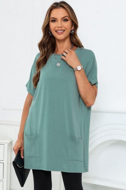 Casual Oversized T-Shirt with Pockets | Mature Women's Tunics – Image 5