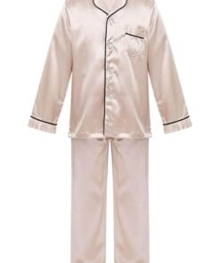 Satin Pajamas Set | Long Sleeve Pajamas | Mature Women's Loungewear