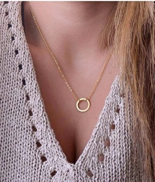 Charming Never-Ending Circle Necklace – Image 3