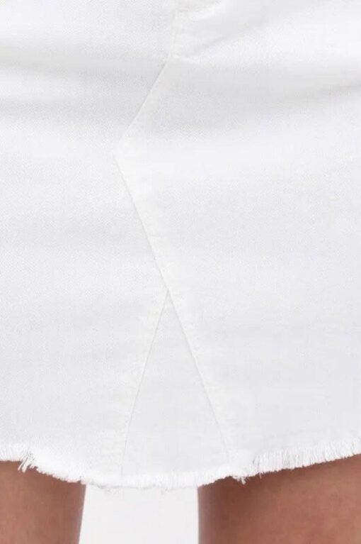 Classic Denim Skirt | White Denim Skirt | Denim for Women – Image 4