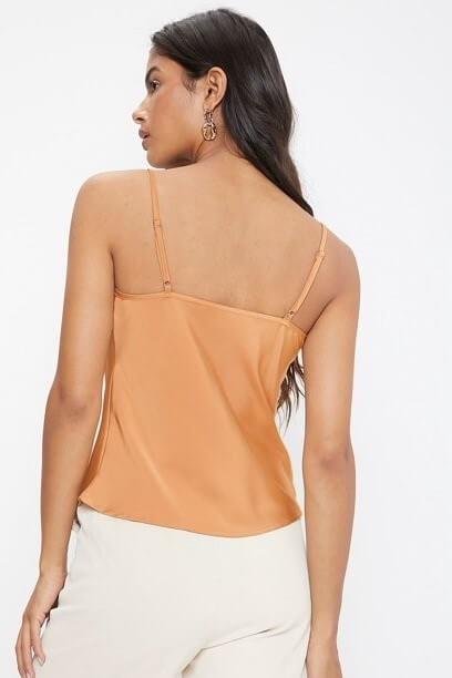 Silky Solid Cowl-Neck Blouse – Image 4