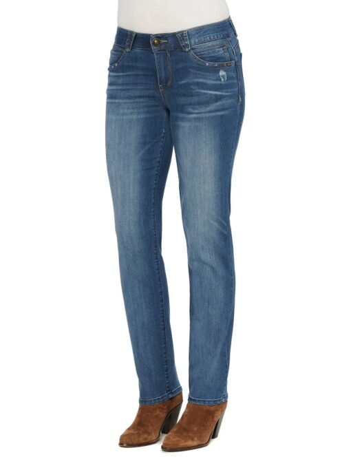 Democracy Stretch Blue Denim "Ab"solution® Straight Leg Jean – Image 4