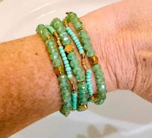 Diamonds in the Rough Beaded Stretch Bracelets – Image 6