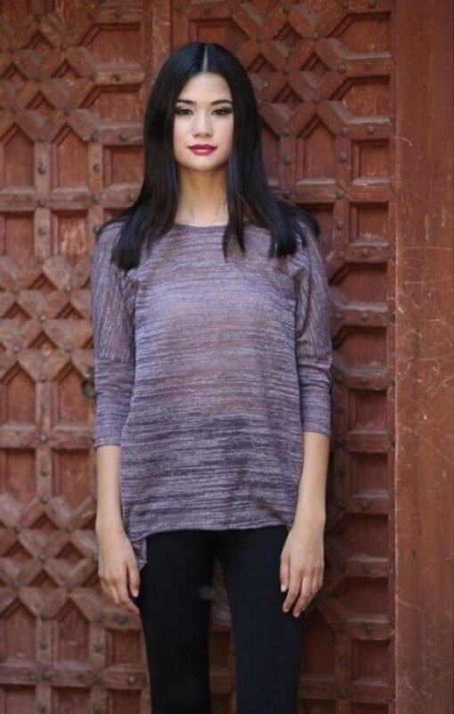 Dolman Sleeve Slub Top | Tunic Tops – Image 3