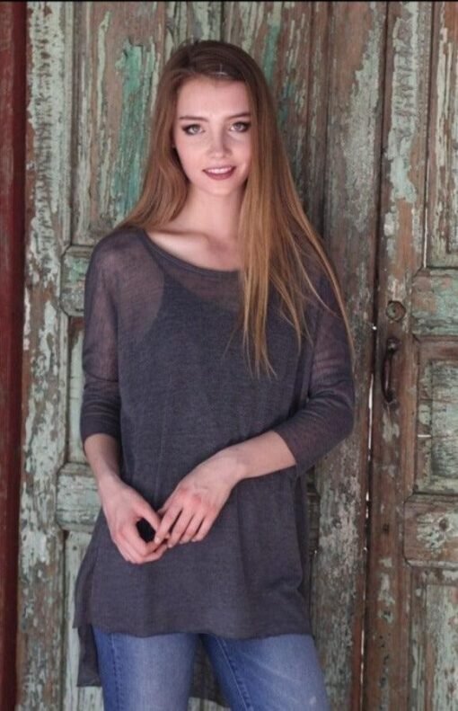 Dolman Sleeve Slub Top | Tunic Tops – Image 4