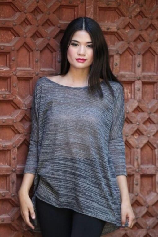 Dolman Sleeve Slub Top | Tunic Tops – Image 6