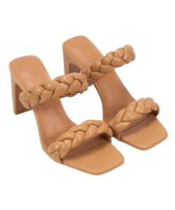 Double Braided Square Toe Block Heels | Women's Summer Heels