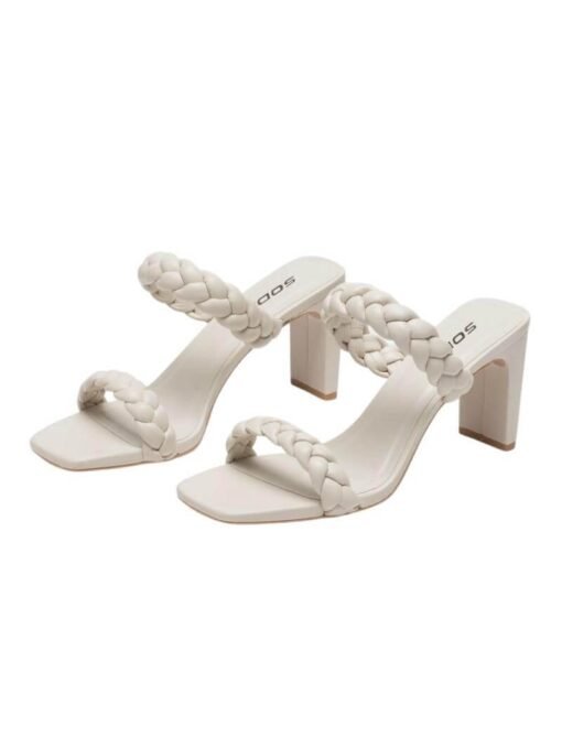 Double Braided Square Toe Block Heels | Women's Summer Heels – Image 3