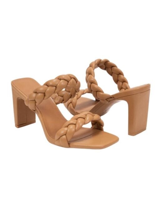 Double Braided Square Toe Block Heels | Women's Summer Heels – Image 4