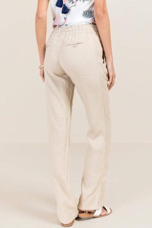 Drawstring Linen Pants | Wide Leg Pants – Image 6
