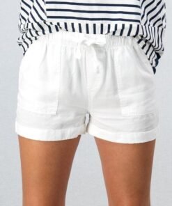 Drawstring Tencel Shorts | Women's Drawstring Shorts