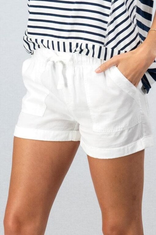Drawstring Tencel Shorts | Women's Drawstring Shorts – Image 3