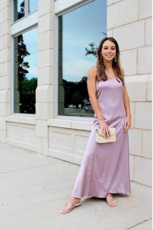 Dreaming Satin Maxi Slip Dress Dresses – Image 5