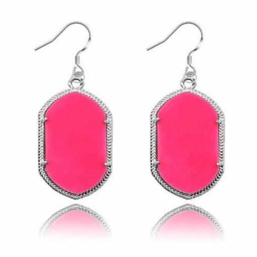 Druzy Sparkle Oblong Necklace & Earrings Set Jewelry – Image 5